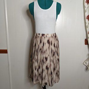 Peggy Jennings Silk Pleated Crinkle Skirt. Size S.